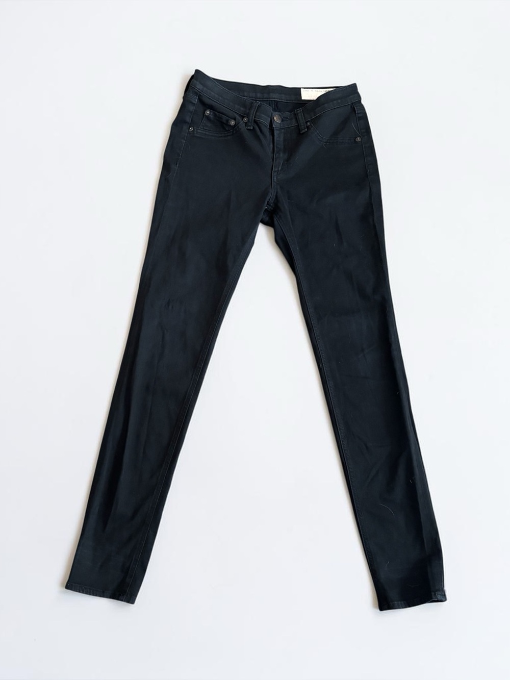 rag & bone JEAN Black Skinny Jeans Women's Size 26 Mid Rise Stretch